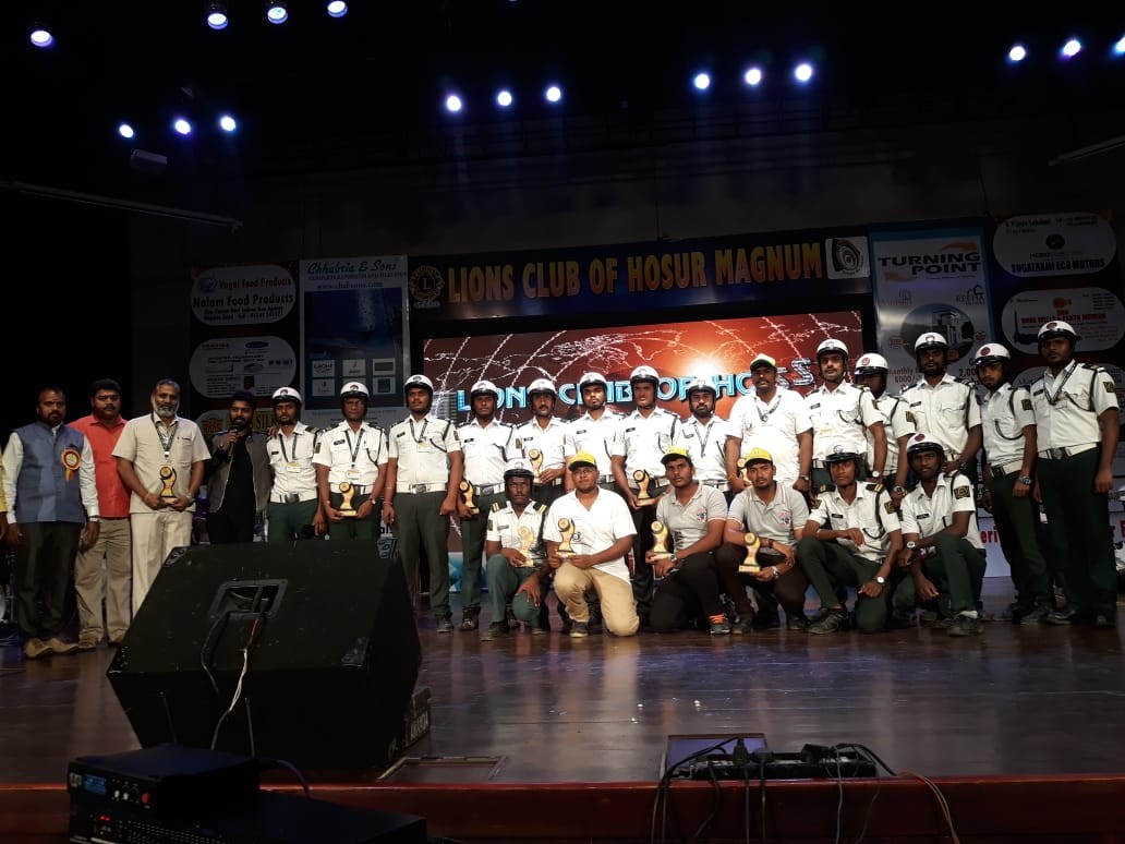 TPSOH TRAFFIC TEAM  AT  STAR  NIGHT Programmee organised by Lion's Club Hosur Magnum
